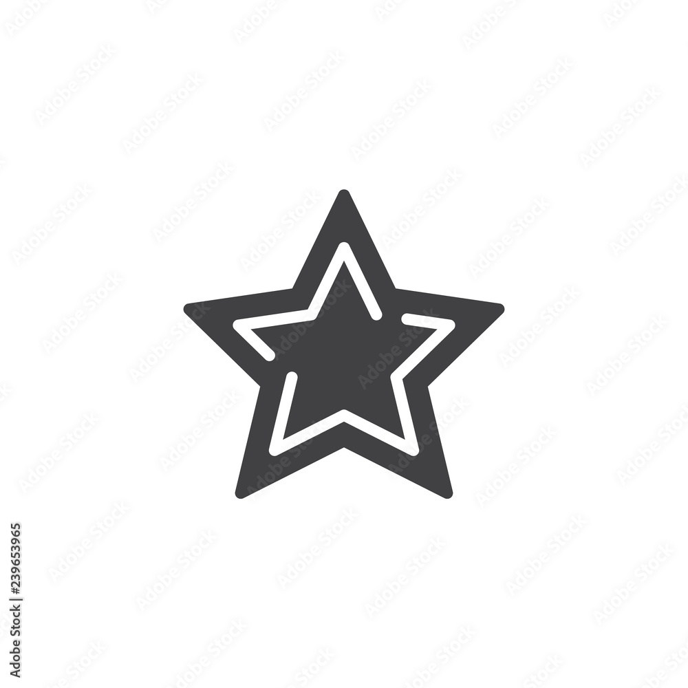 Rating star vector icon. filled flat sign for mobile concept and web design. Favorite star simple solid icon. Symbol, logo illustration. Pixel perfect vector graphics