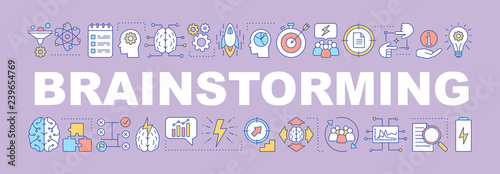 Brainstorming word concepts banner