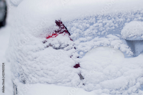 car headlight in the snow in winter © aleksmark2016
