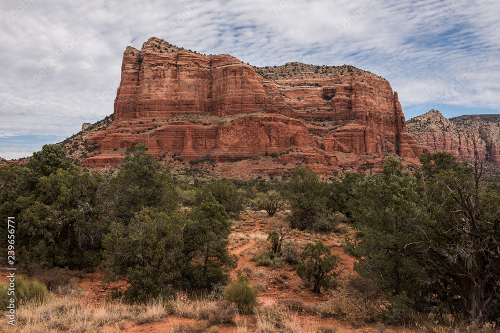 View of beautiful rock formation in Grand Canyon. The eroded rock formation looks fascinating and is a popular tourist attraction. The color is appealing too.