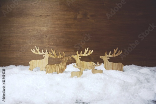 Weihnachtskarte - Hirsche i...