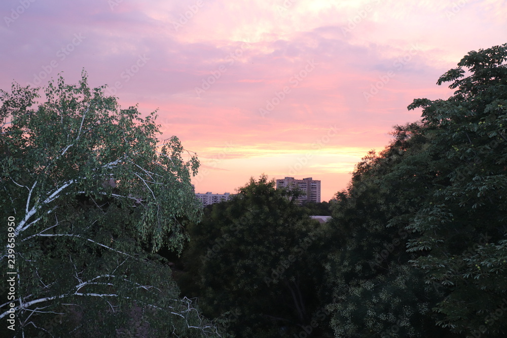  Sunset. The city of Odessa