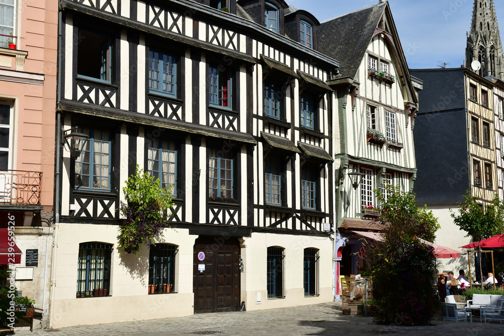 Rouen, France - september 9 2018 : house in the historical town