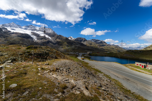 The mountains and the lake near Livigno. © valentidaze
