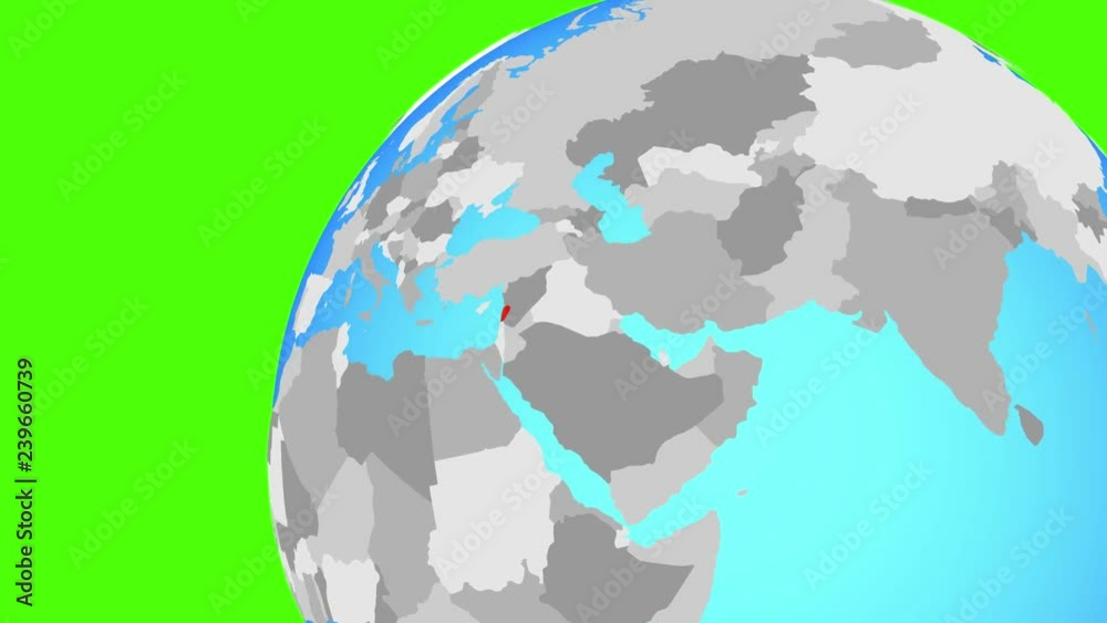 Zooming to Lebanon from flying around globe. 3D illustration. Zooming to Lebanon from flying around globe. 3D illustration.