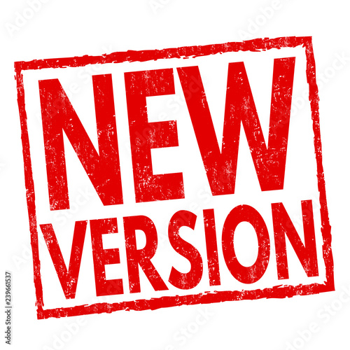 New version sign or stamp