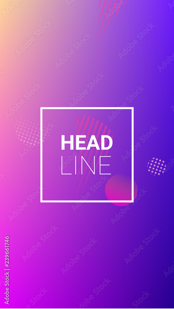 Gradient Background. Modern Geometric Pattern. Banner Design Composition. Horizontal Orientation. Gradient Background.