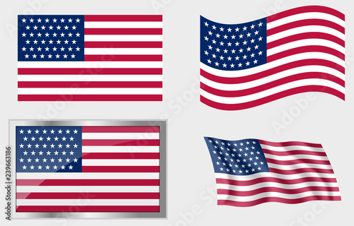Flag of The US 45 Stars
