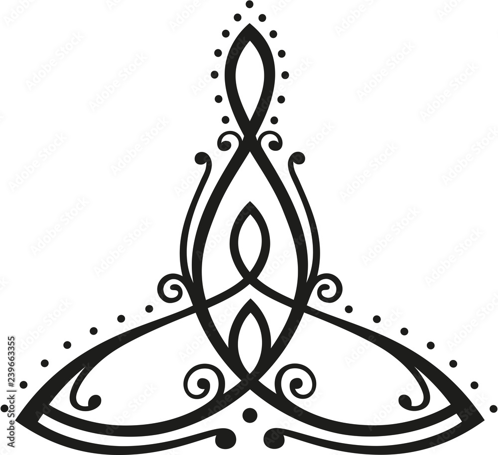 Keltisches Symbol Für Familie Und Liebe Ein keltisches Symbol, was für die Mutter mit zwei Kindern steht. Ein