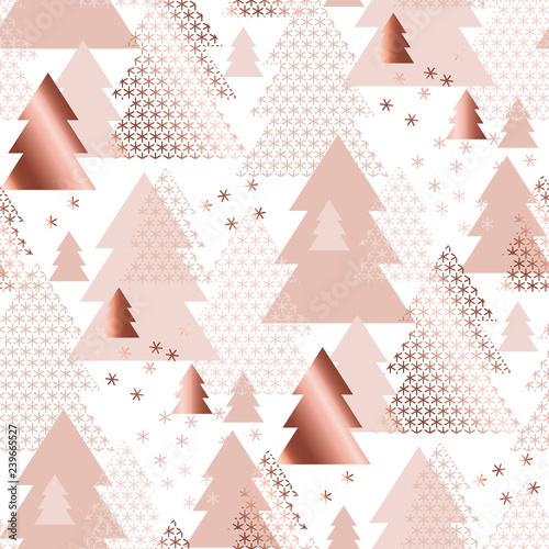 Rose gold geometric xmas tr...