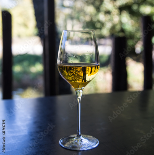 Photos glass of white wine Tokaji (Tokay)