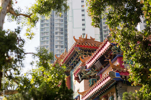 Temple in Hong Kong city