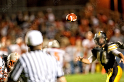 Φωτογραφία Football Frozen in Air during Game