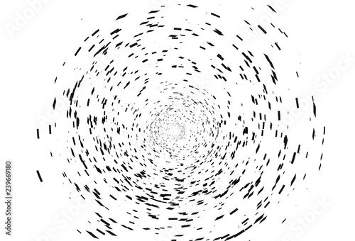 Stars pixel space scattered splash on galaxy technology abstract background, black and white distress eye of storm concept