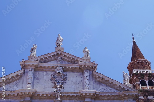 Detail of the church of Saint Mois Profeta, Venice, Italy