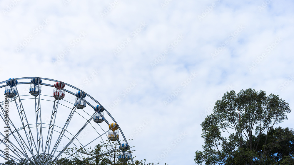 Fototapeta premium The wheel isolated on sky background