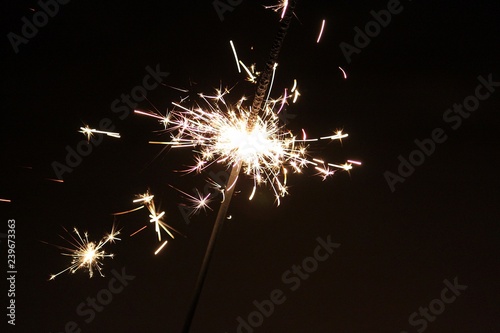 close up from a sylvester sparkler
