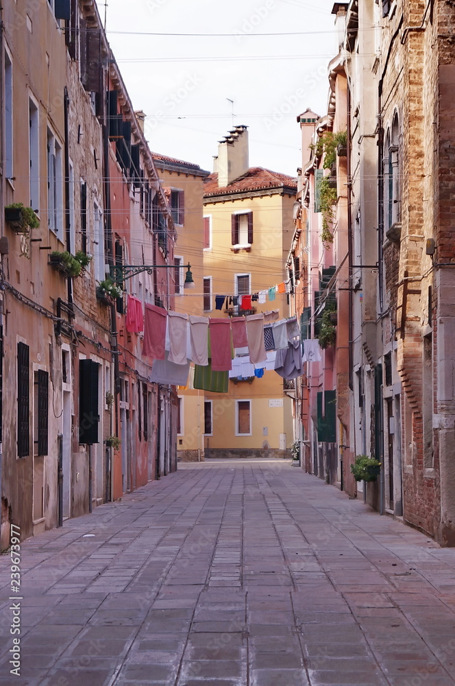 Typical street in Venice, Italy
