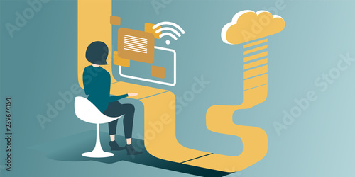 Remote work with cloud technology
