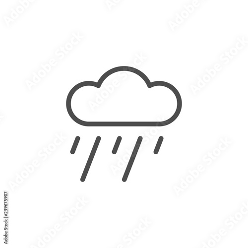Rain line icon