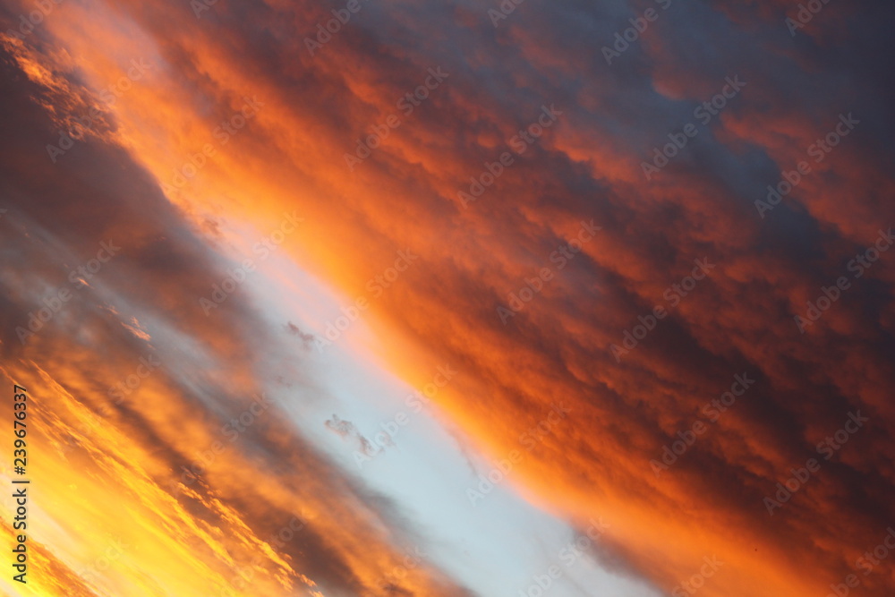 Sky Red Clouds Sunset Sky Red Clouds Sunset