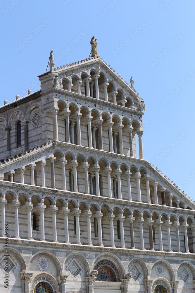 View Of Santa Maria Assunta Cathedral in Piazza dei Miracoli Pisa, Tuscany, Italy