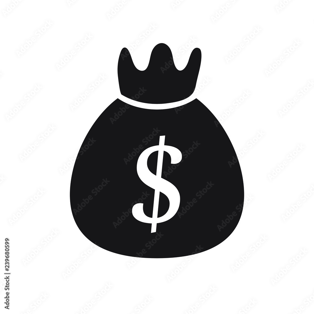 Money bag vector icon