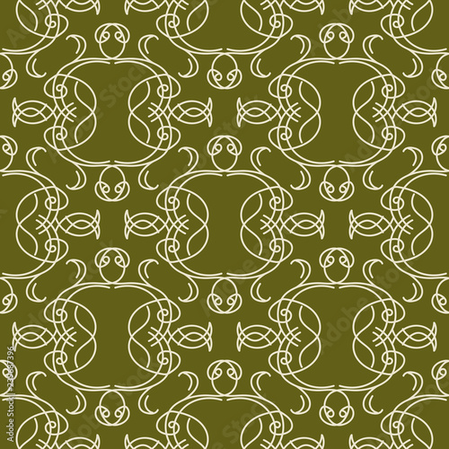 seamless geometric abstract pattern with floral motive