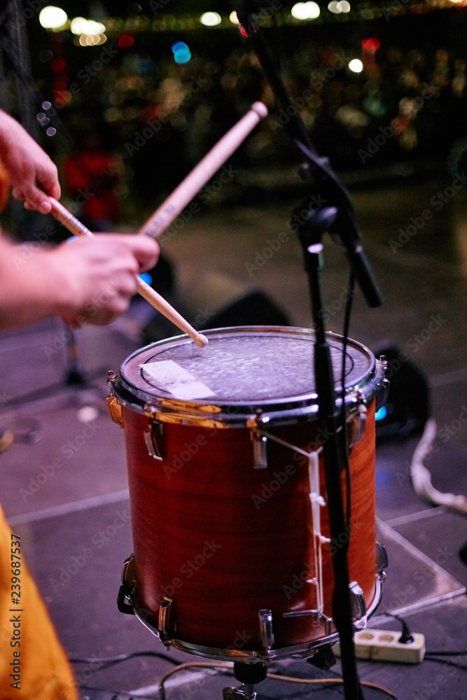 drummer in action. A photo close up process play on a musical instrument drummer in action. A photo close up process play on a musical instrument
