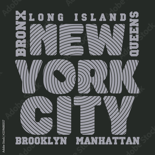 Fototapeta Naklejka Na Ścianę i Meble -  New York typography, t-shirt  NY, design graphic