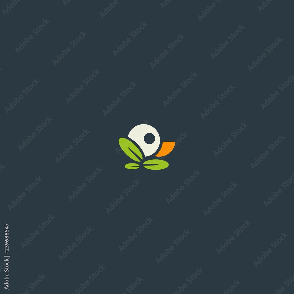 Fototapeta premium duck idea logo