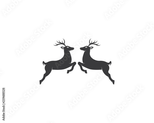 reindeer illustration design template