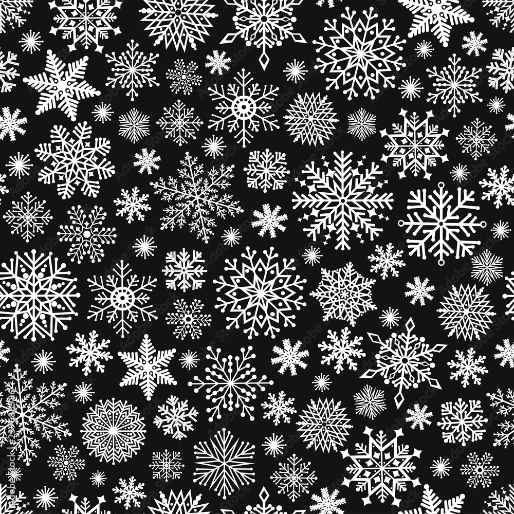 Christmas seamless pattern with cute snowflake Christmas seamless pattern with cute snowflake