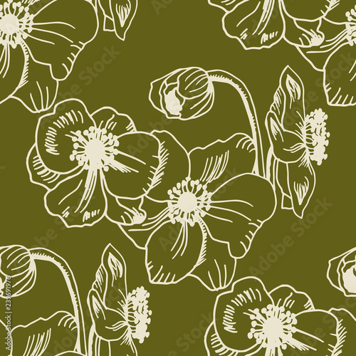 seamless pattern with flower