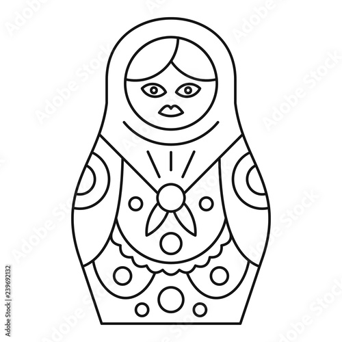 Nesting doll icon. Outline nesting doll vector icon for web design isolated on white background