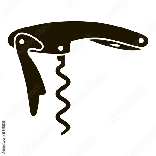 Knife corkscrew icon. Simple illustration of knife corkscrew vector icon for web design isolated on white background