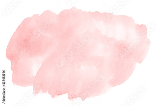 Handmade illustration watercolor background pink color