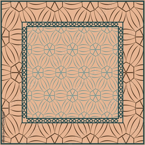 geometric pattern in lace style. Ethnic ornament. Vector illustration. For modern interior design, fashion textile print, wallpaper.