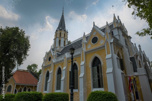 Famous temple in Thailand (Wat Niwet Thammaprawat) photo