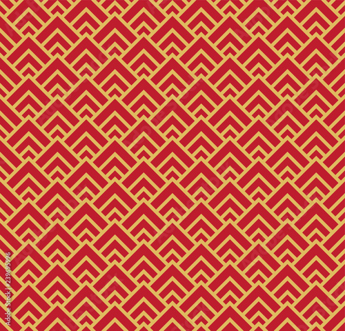 Oriental seamless pattern of geometric triangle scales