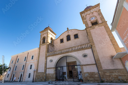 Billede på lærred Cattedrale dei Santi Pietro e Paolo - Ales (Oristano) - Sardegna