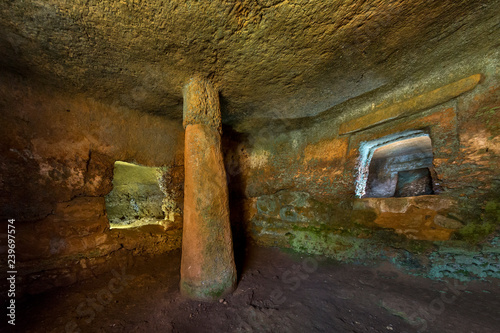 La necropoli di Anghelu Ruju  ad Alghero (Sassari) - Sardegna - Italia photo