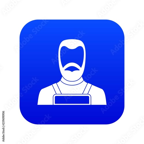 Blacksmith icon digital blue for any design isolated on white vector illustration