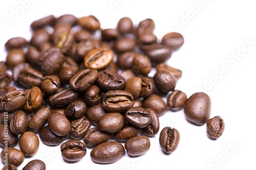 Coffee beans on white Background