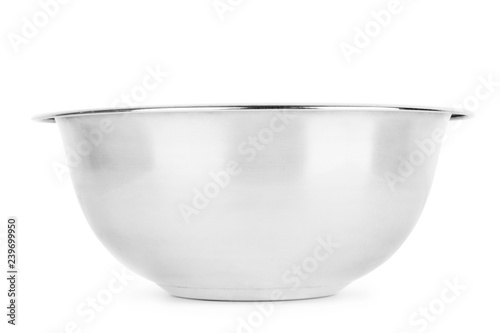 Metall Pet bowl isolated on the white background