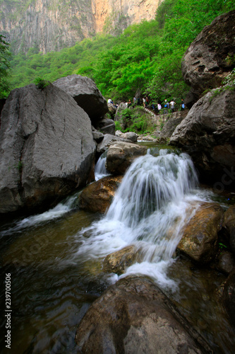 yuntai mountain scenic spot natural scenery  jiaozuo city  henan province  China.