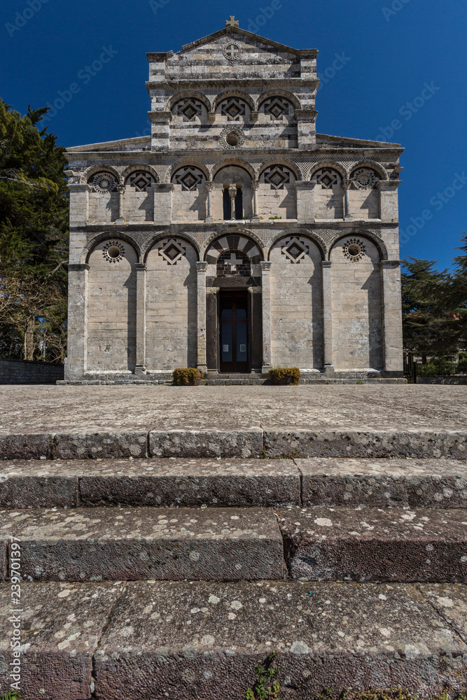 Facciata della Chiesa San Pietro di Sorres a Borutta (Nuoro) - Sardegna - Italia