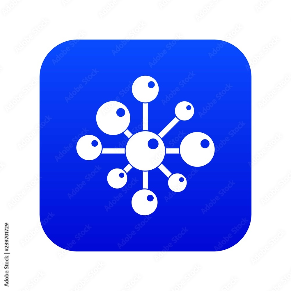 Chemical and physical atoms molecules icon digital blue for any design isolated on white vector illustration Chemical and physical atoms molecules icon digital blue for any design isolated on white vector illustration