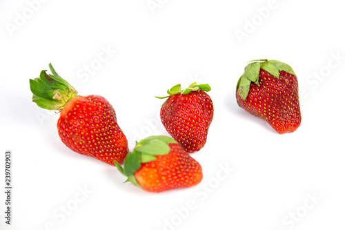 Fresh Strawberry with the white background