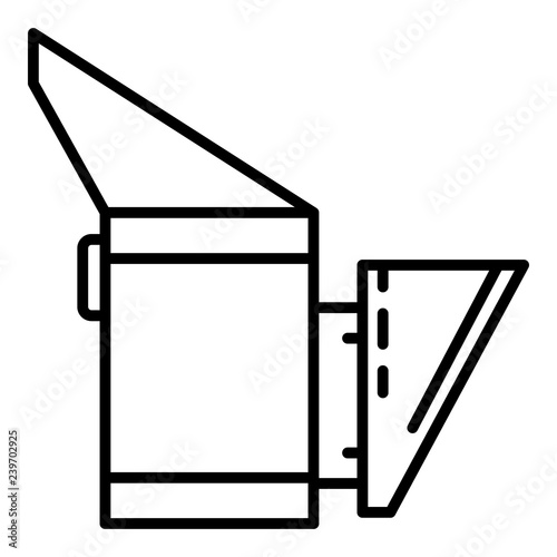 Bee smoker icon. Outline bee smoker vector icon for web design isolated on white background